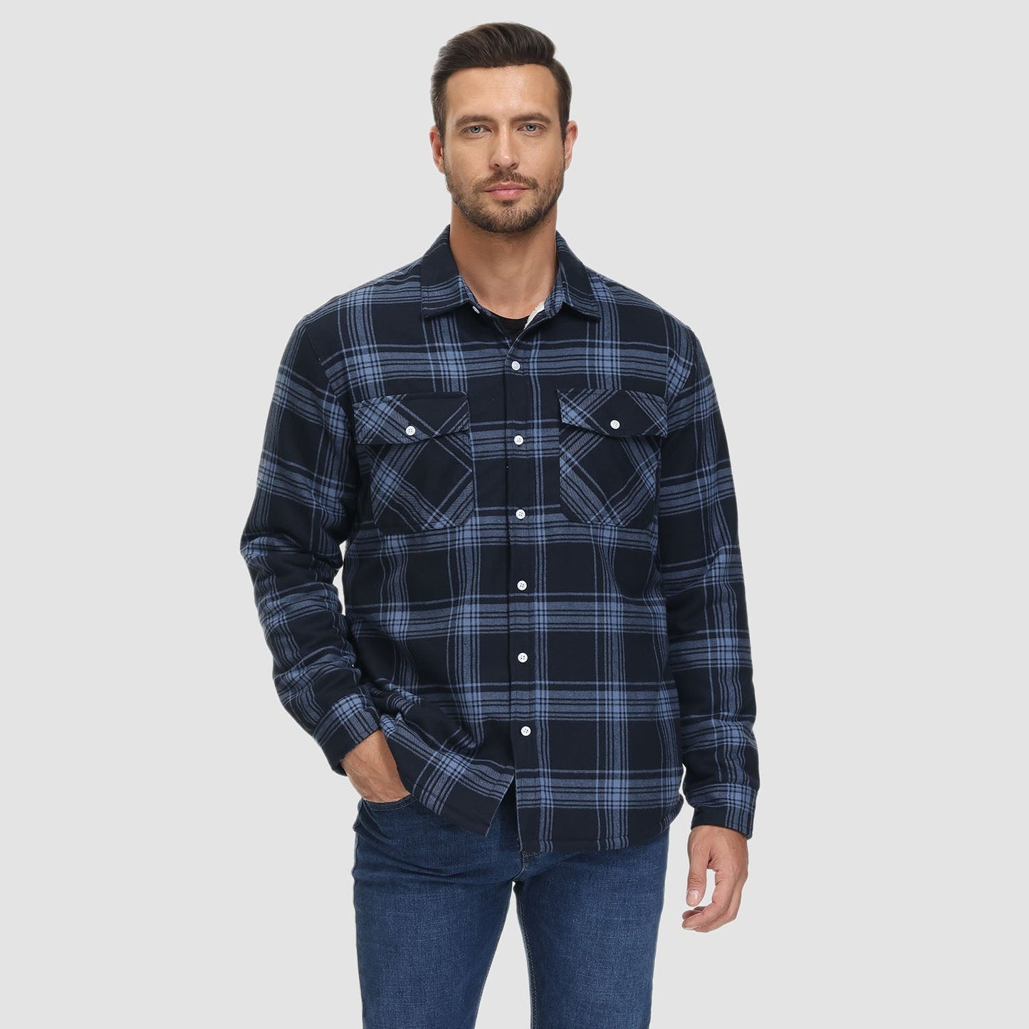 Emiliano – Herren-Sherpa-Camicia-Pile