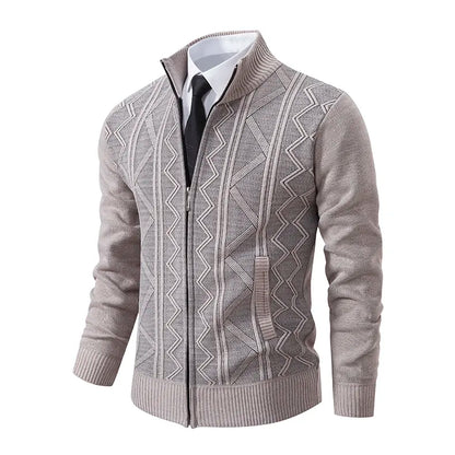 Cardigan con zip da uomo - Tobin