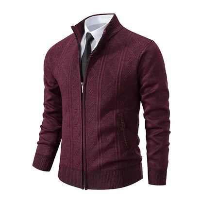 Cardigan con zip da uomo - Tobin