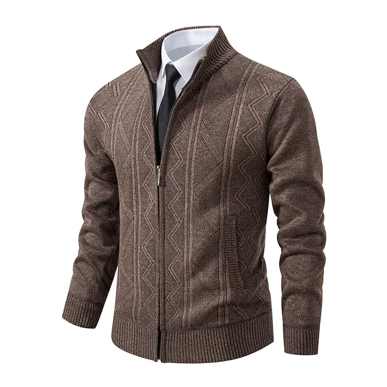 Cardigan con zip da uomo - Tobin