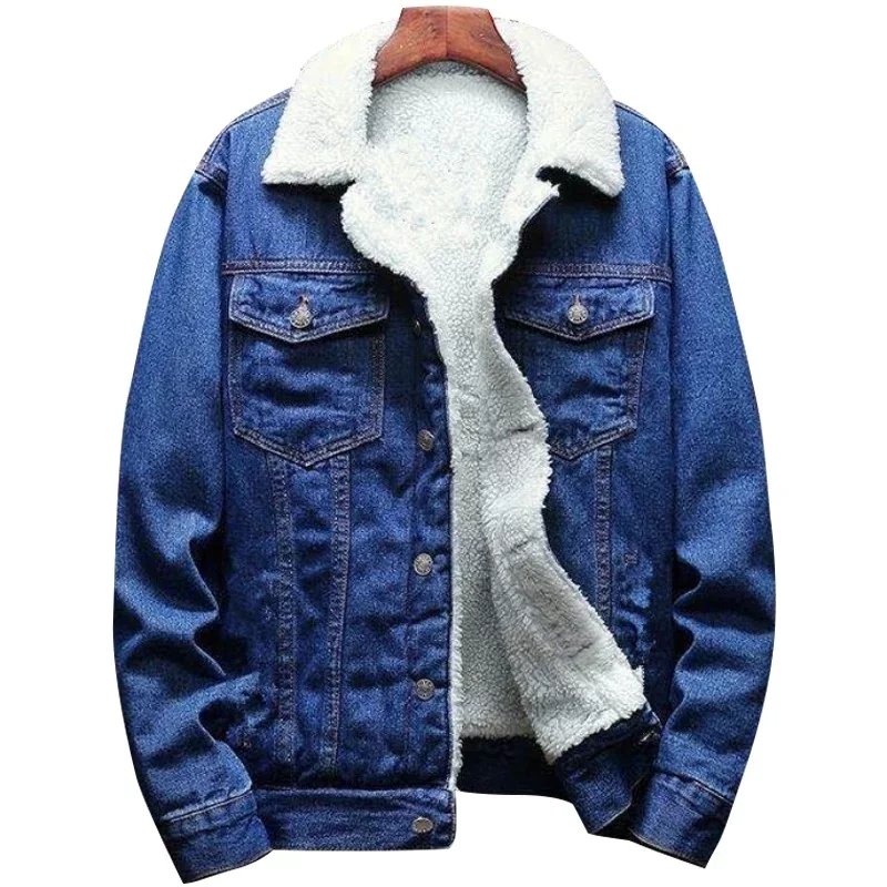 Hugo - Hip Hop Capispalla Inverno Uomo Giacca Denim Calda